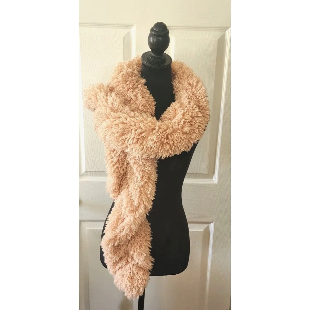 Lovely Blush Ruffled Stretch Wrap/Scarf, Width 6